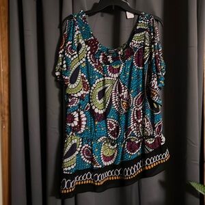 Multi cold shoulder top